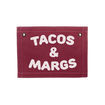 Frankie Jean Tacos & Margs Small Canvas Flag