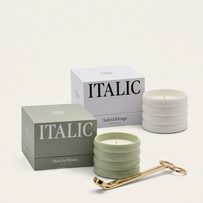 Ceramic Candle & Wick Trimmer Set