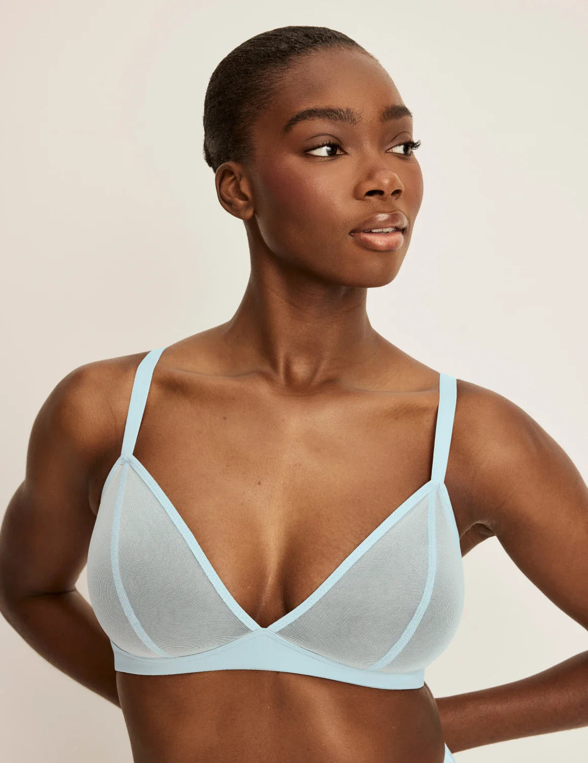 Mesh Deep V Bra