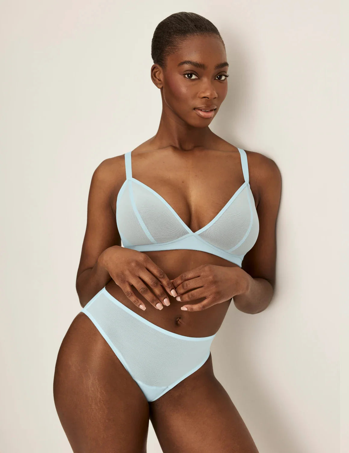 Mesh Deep V Bra