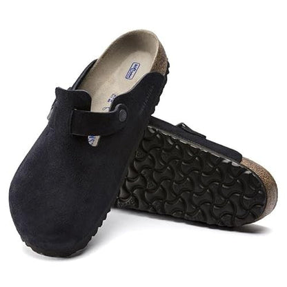 Birkenstock Boston Soft Footbed Suede Leather Clogs