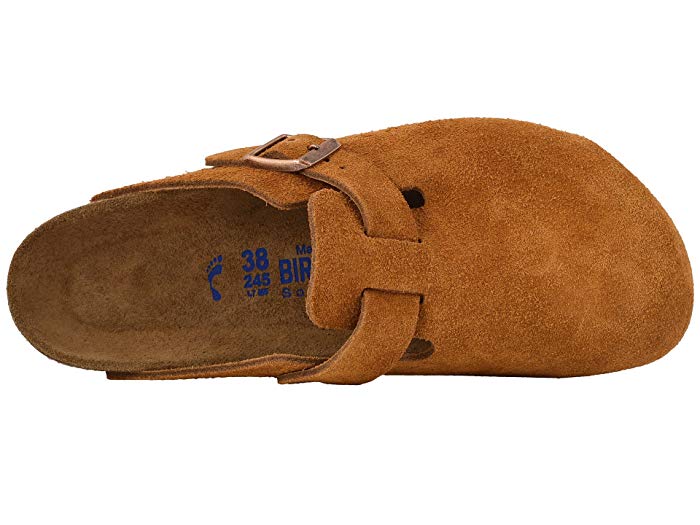 Birkenstock Boston Soft Footbed Suede Leather Clogs