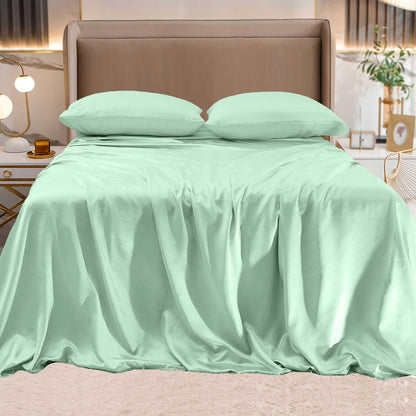 Elegant Comfort Fine 4-Piece Silky Satin Sheet Set, Bright Shades