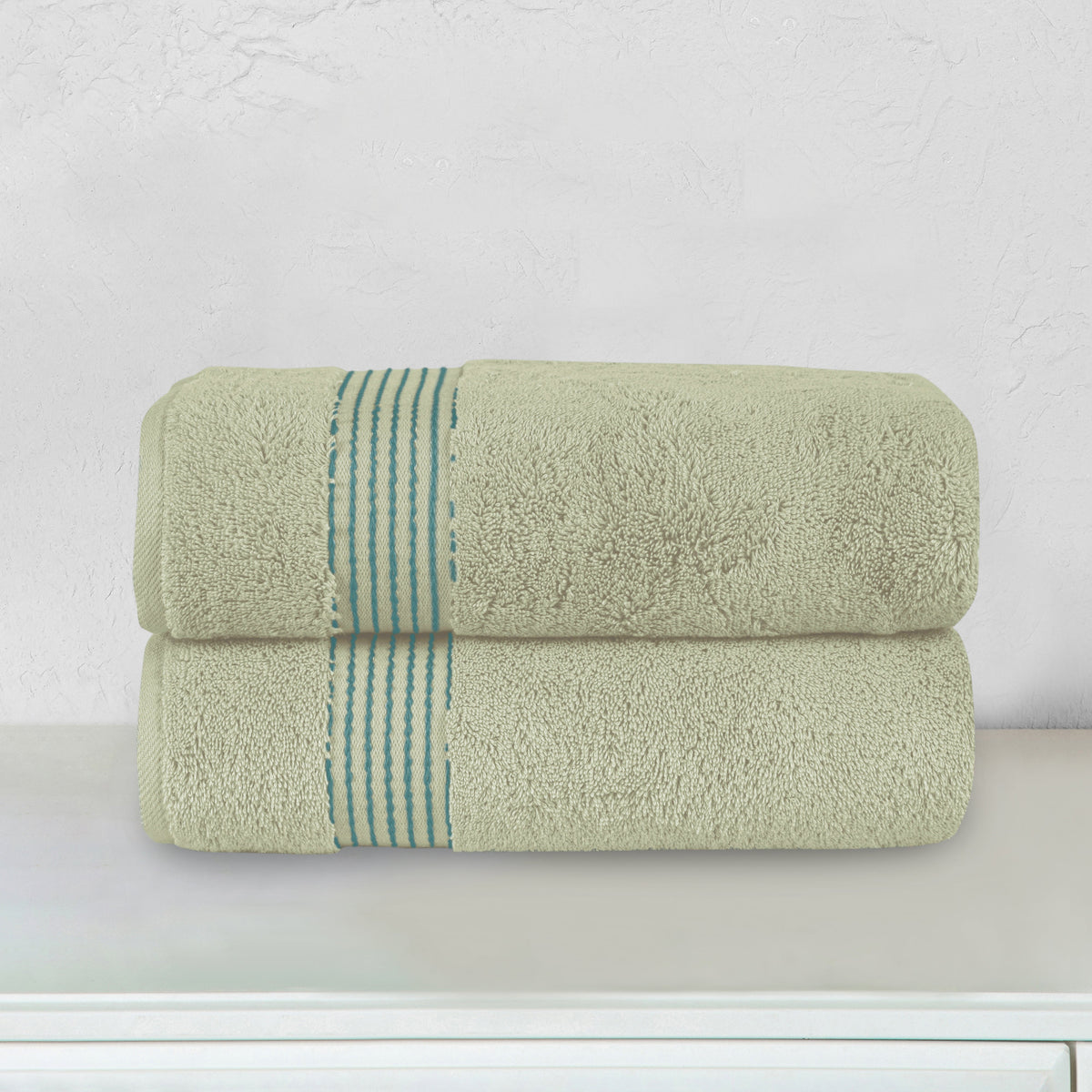 Elegant Comfort 2 Pack Premium Turkish Cotton Bath Towel Set, 27 x 54 inch