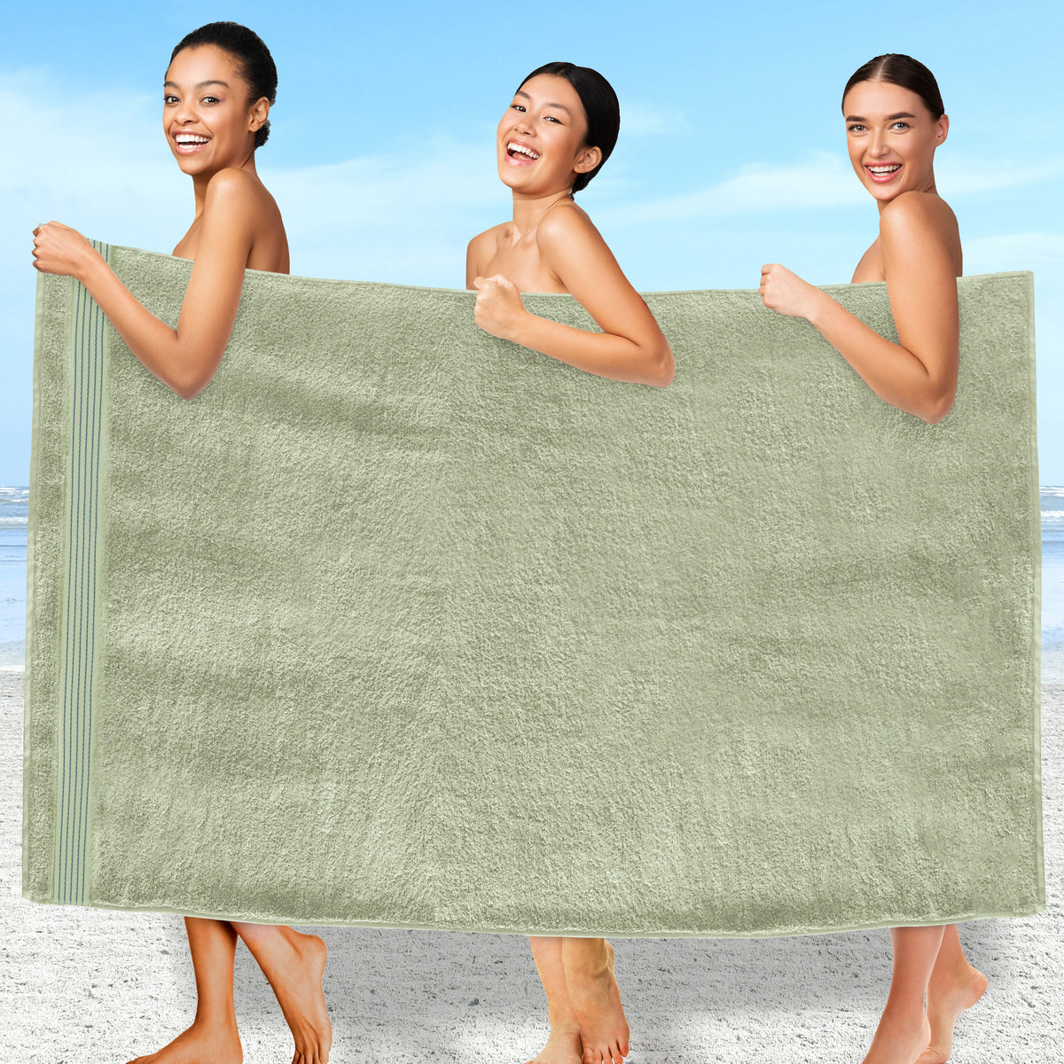 Elegant Comfort 1 Piece Premium Turkish Cotton Oversized Bath Sheet Towel 40 x 80 Inch