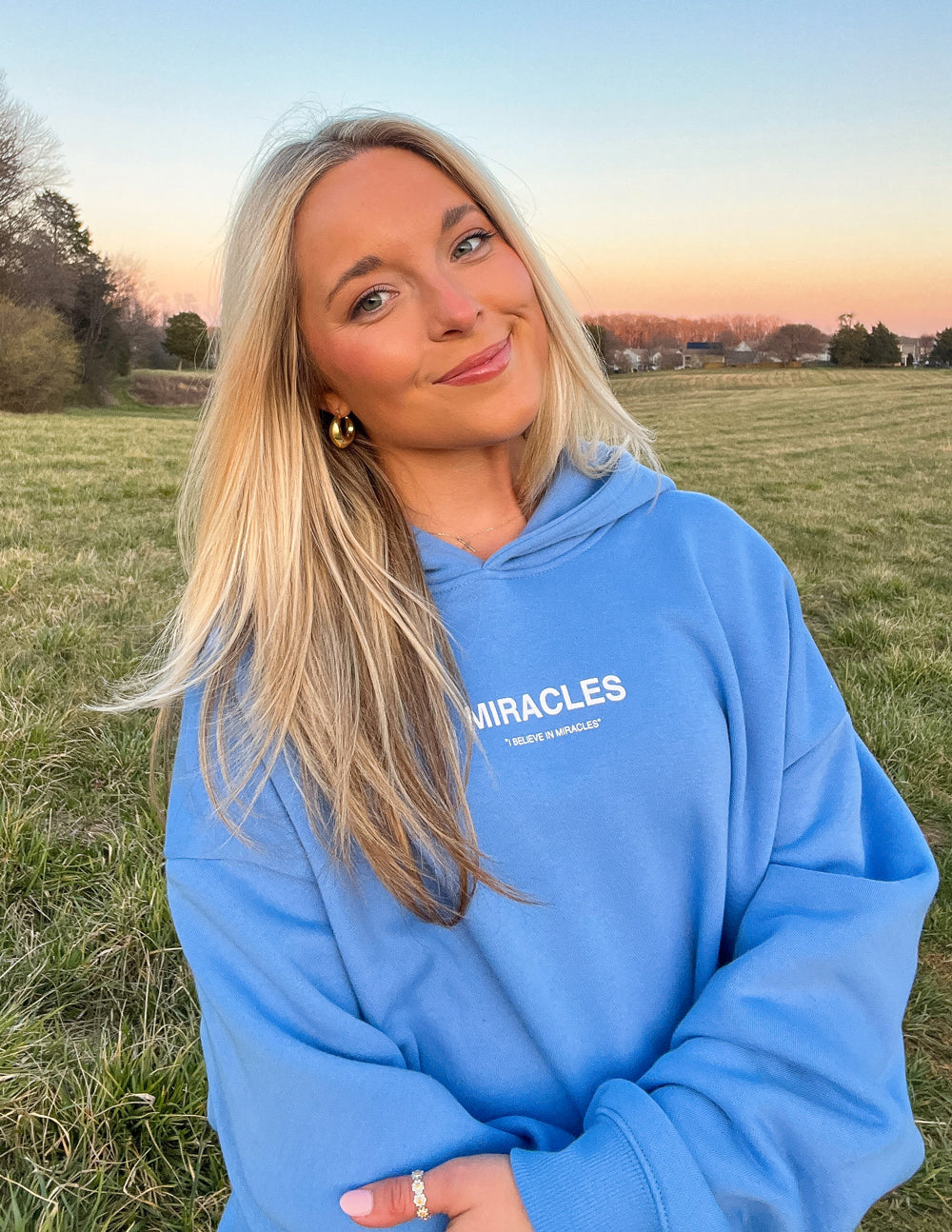 Elevated Faith Miracles Blue Unisex Hoodie