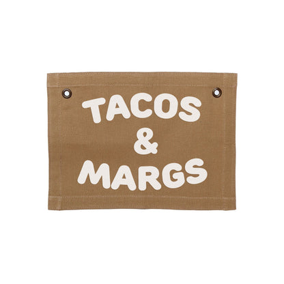 Frankie Jean Tacos & Margs Small Canvas Flag