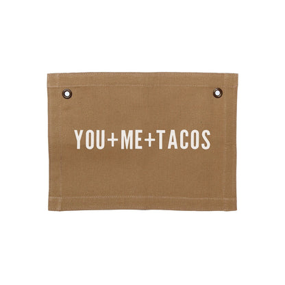 Frankie Jean You+Me+Tacos Small Canvas Flag