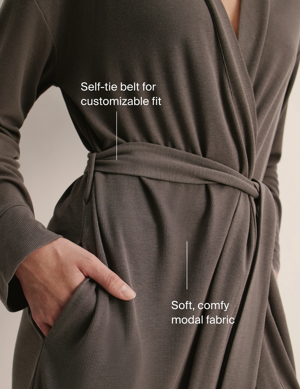 Modal Rib Robe - Last Call
