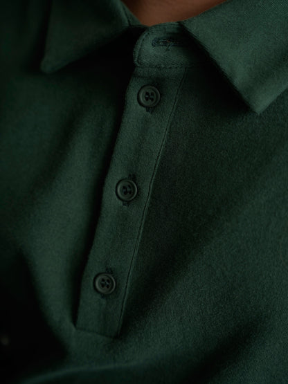 Forest Cuffed Polo (Long Sleeve)
