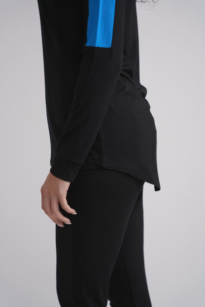 Colorblock Shoulder Pajamas