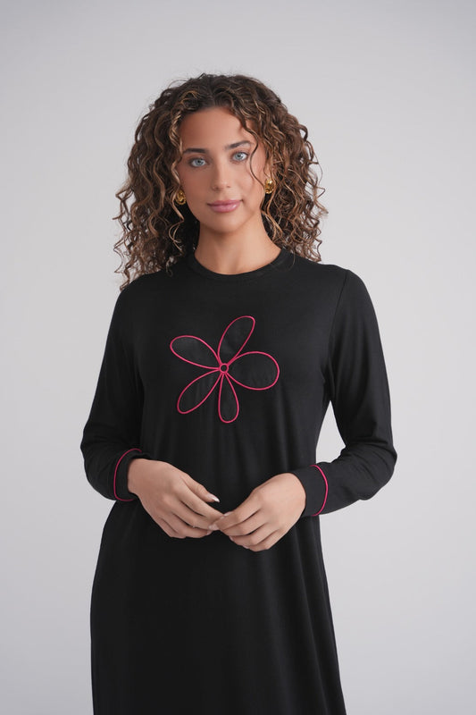 Embroidered Flower Pajamas