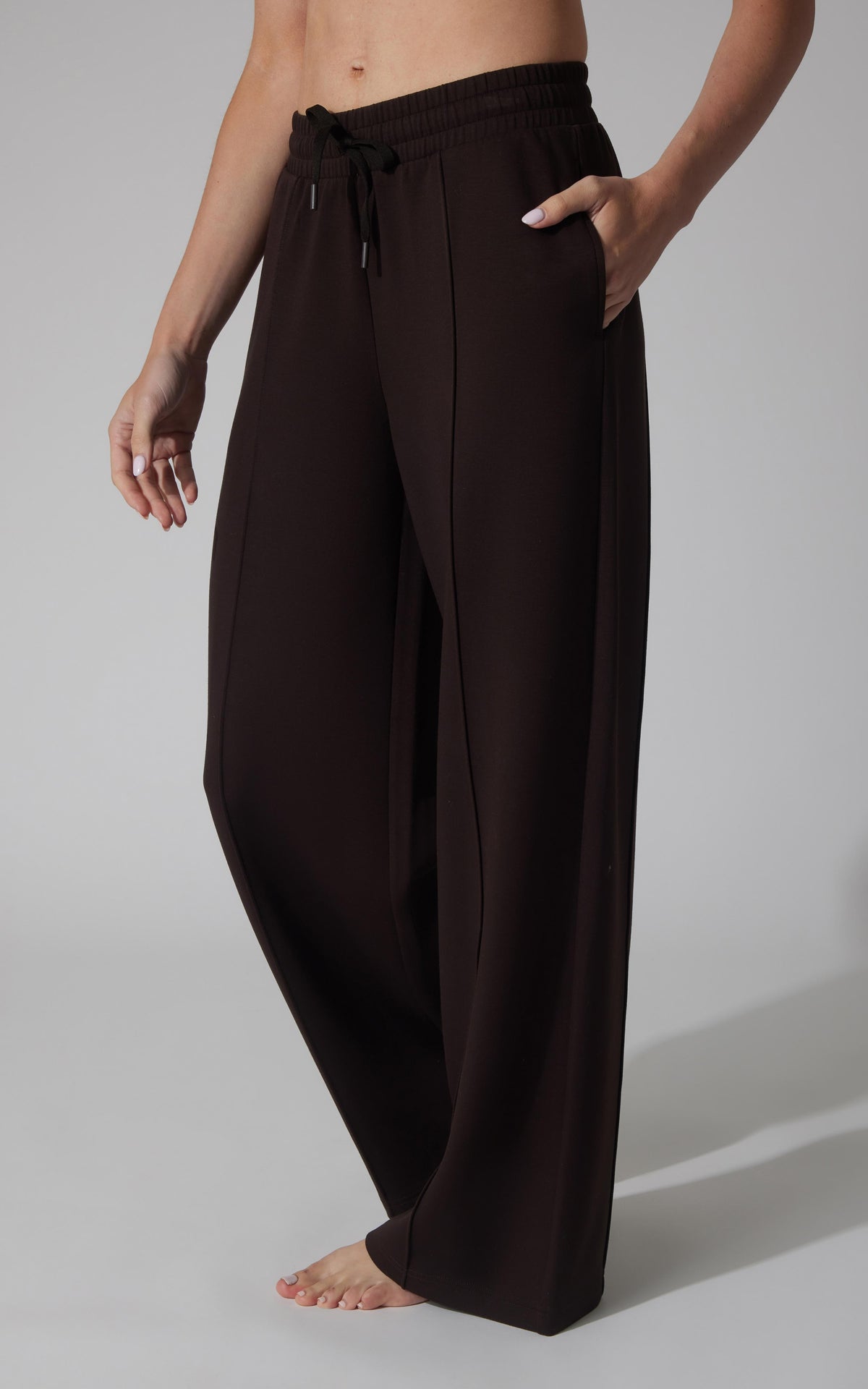 90 Degree by Reflex Softlite Fleece Timeless Pintuck Wide Leg Pant