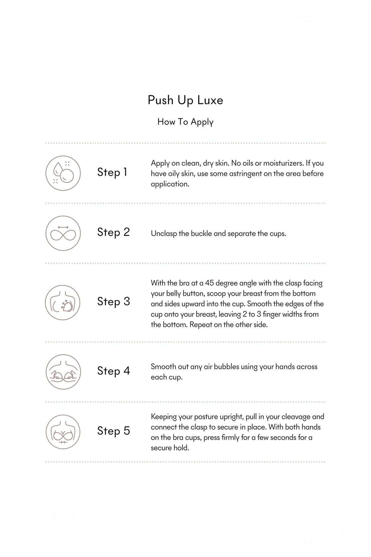 Push-Up Luxe Adhesive Reusable Bra