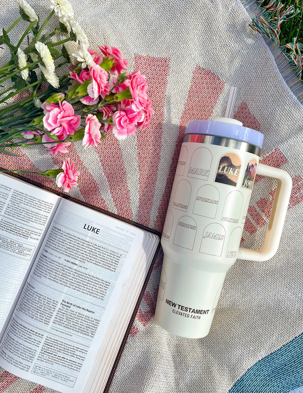 Elevated Faith NT Bible Checklist 40 oz Tumbler