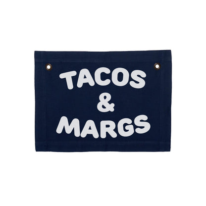 Frankie Jean Tacos & Margs Small Canvas Flag