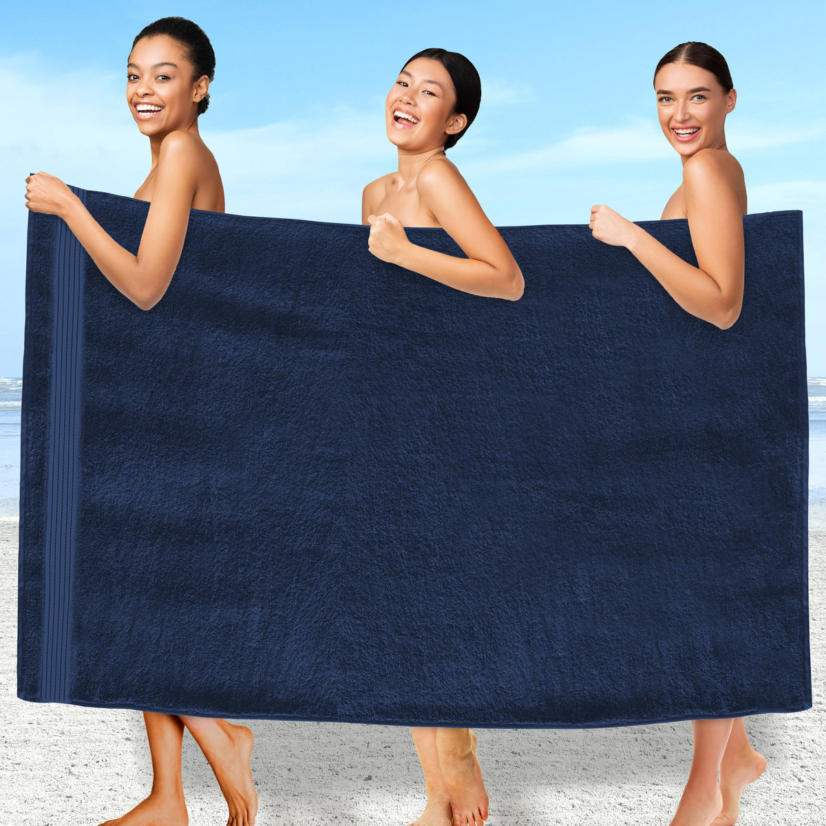 Elegant Comfort 1 Piece Premium Turkish Cotton Oversized Bath Sheet Towel 40 x 80 Inch