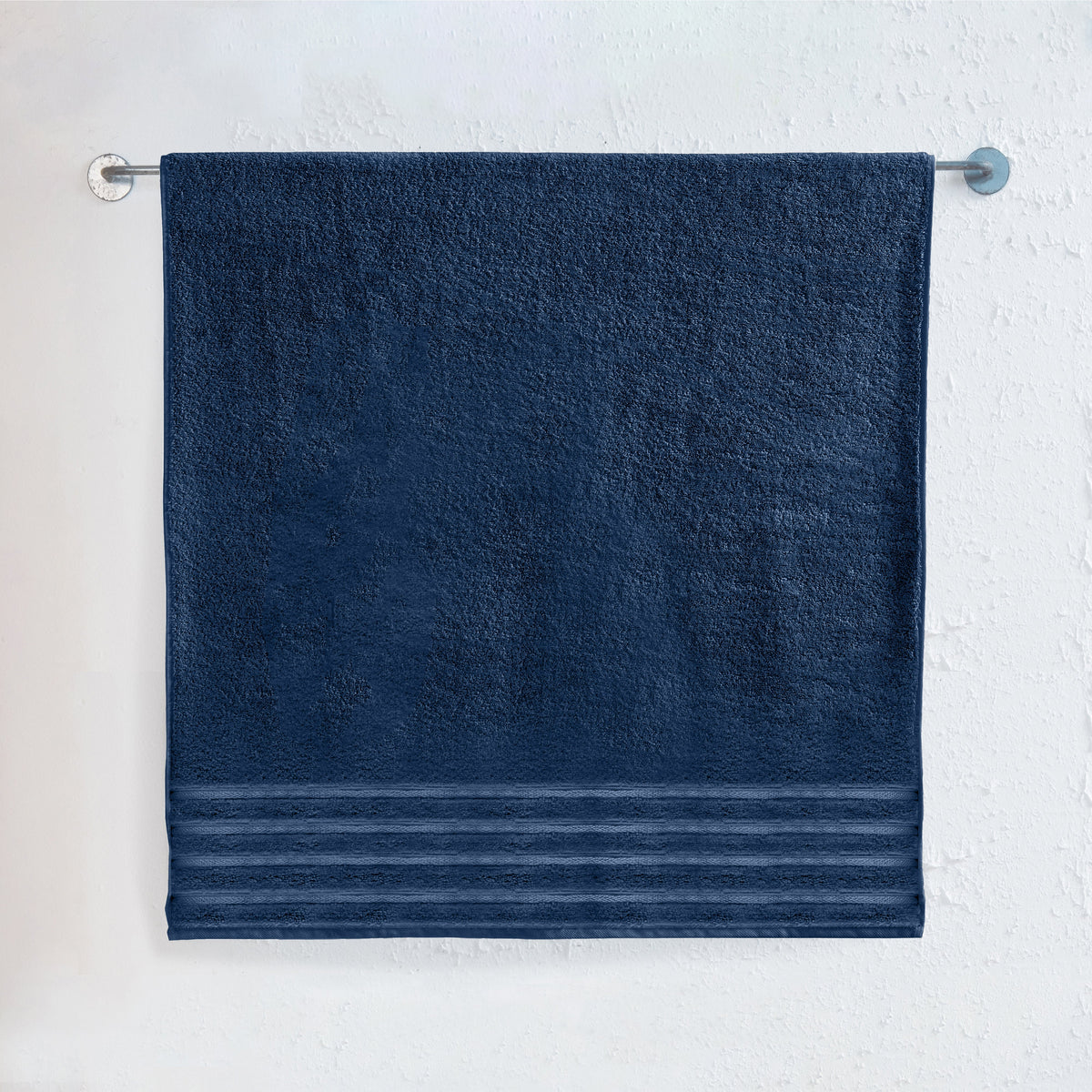 Elegant Comfort 1-Piece Premium Turkish Cotton 4 Lines Stripe Jumbo Towel, 35x 70 inch