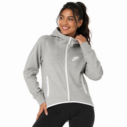 Nike Sportswear Tech Fleece Cape Women Hoodie Dark Grey Heather/Matte Silver-White