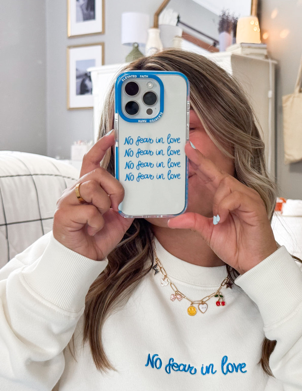 Elevated Faith No Fear in Love Phone Case