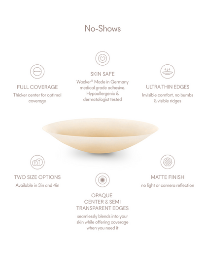 No-Show Adhesive Reusable Nipple Covers