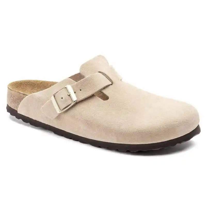 Birkenstock Boston Soft Footbed Suede Leather Clogs