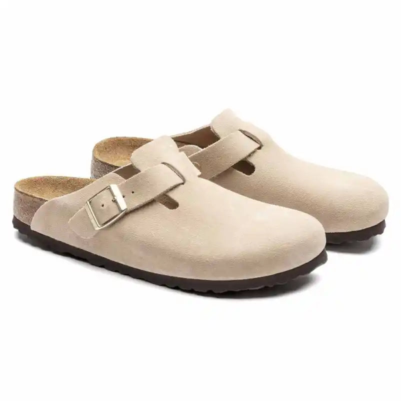 Birkenstock Boston Soft Footbed Suede Leather Clogs