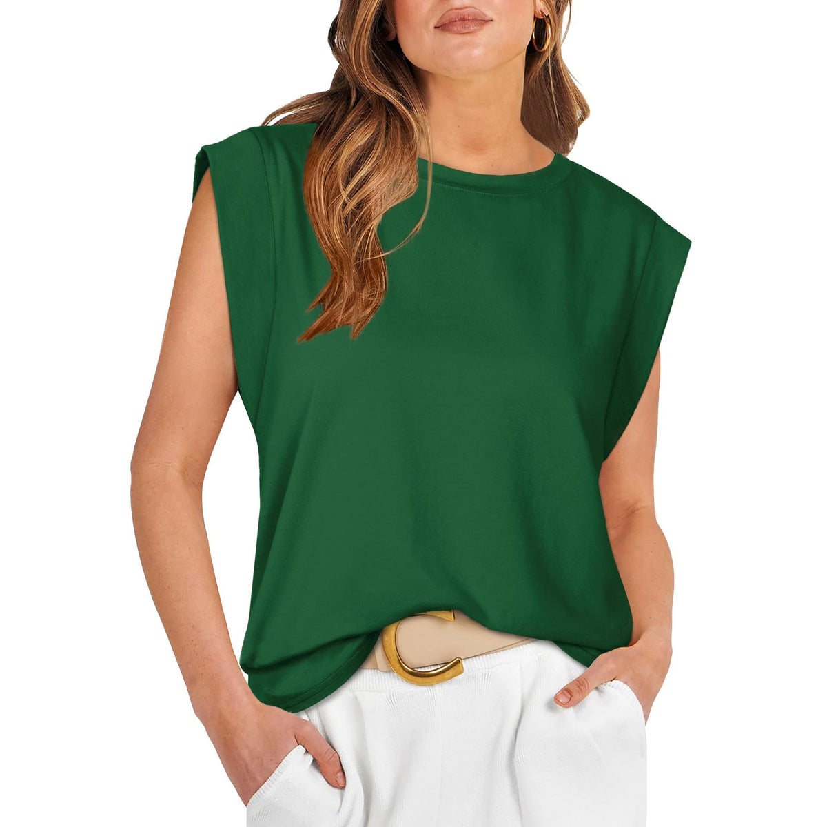 Women's Basic Fashion Casual Vest T-Shirt