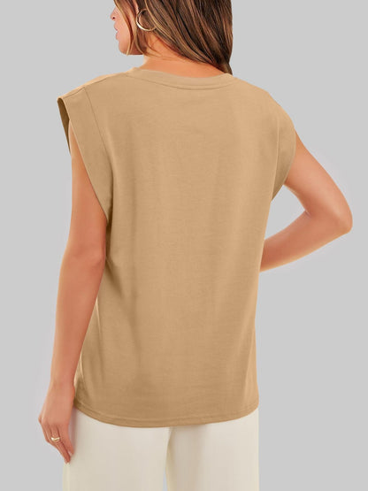 Women's Basic Fashion Casual Vest T-Shirt