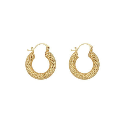 18k Gold Plated Braided Hoop Earrings