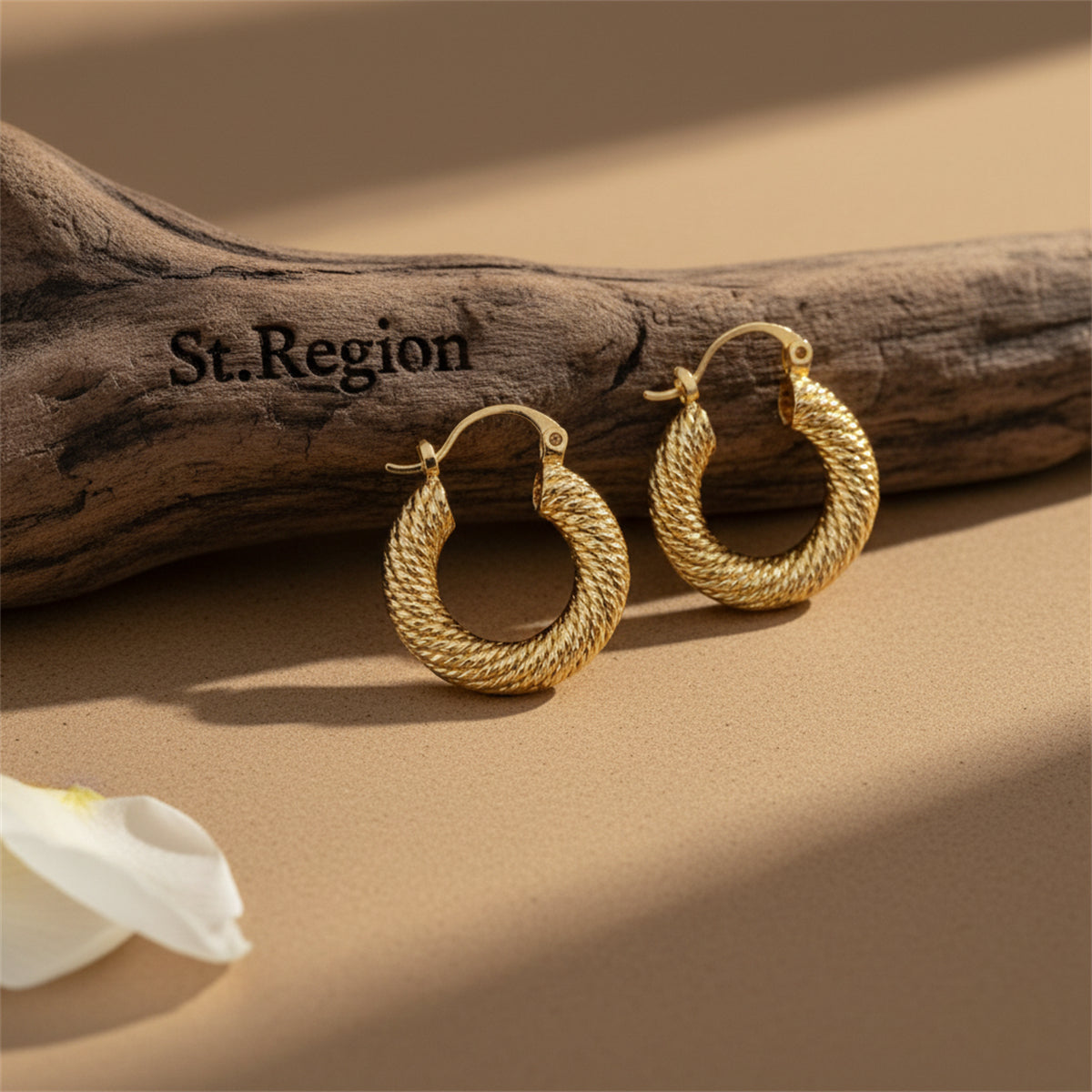18k Gold Plated Braided Hoop Earrings