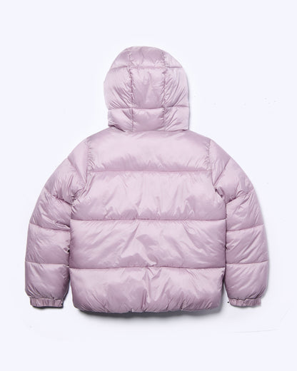 Girls Silk Shine Puffer Jacket - Dusty Grape