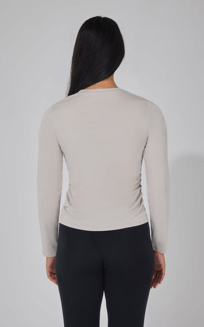 90 Degree by Reflex 2 PK Side Ruched Long Sleeve Top