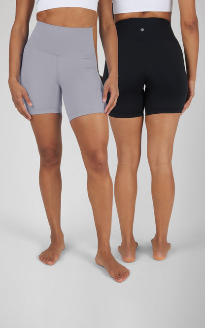 90 Degree by Reflex 2 PK Wonderlink 7" Side Pocket Short and Everyday Classic Short