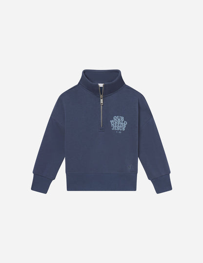 Elevated Faith Our World Needs Jesus Kids Half-Zip