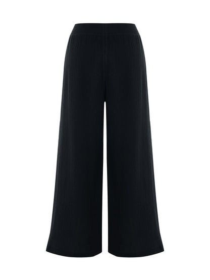 Aura Palazzo Pants - Black
