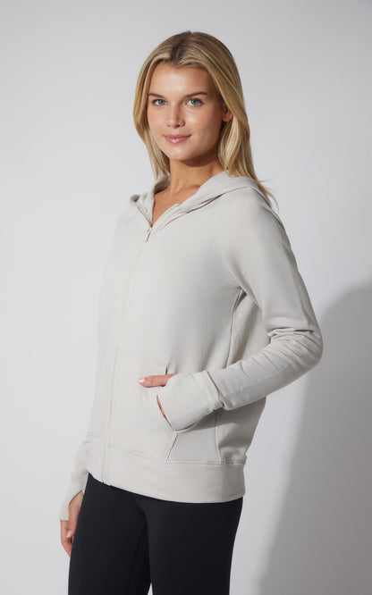 90 Degree by Reflex Brushed Terry Hoodie Jacket
