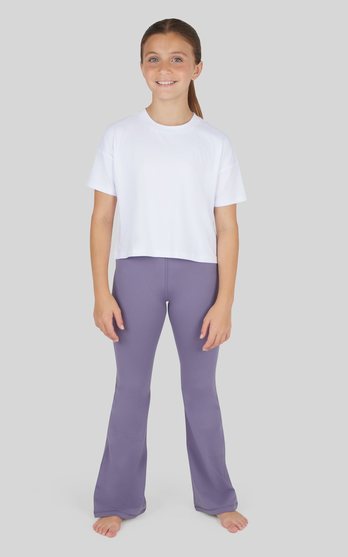 90 Degree by Reflex Girls 2 Pack Polarlux Everyday Full Length Tight and Polarlux Everyday Flared Leg Pant