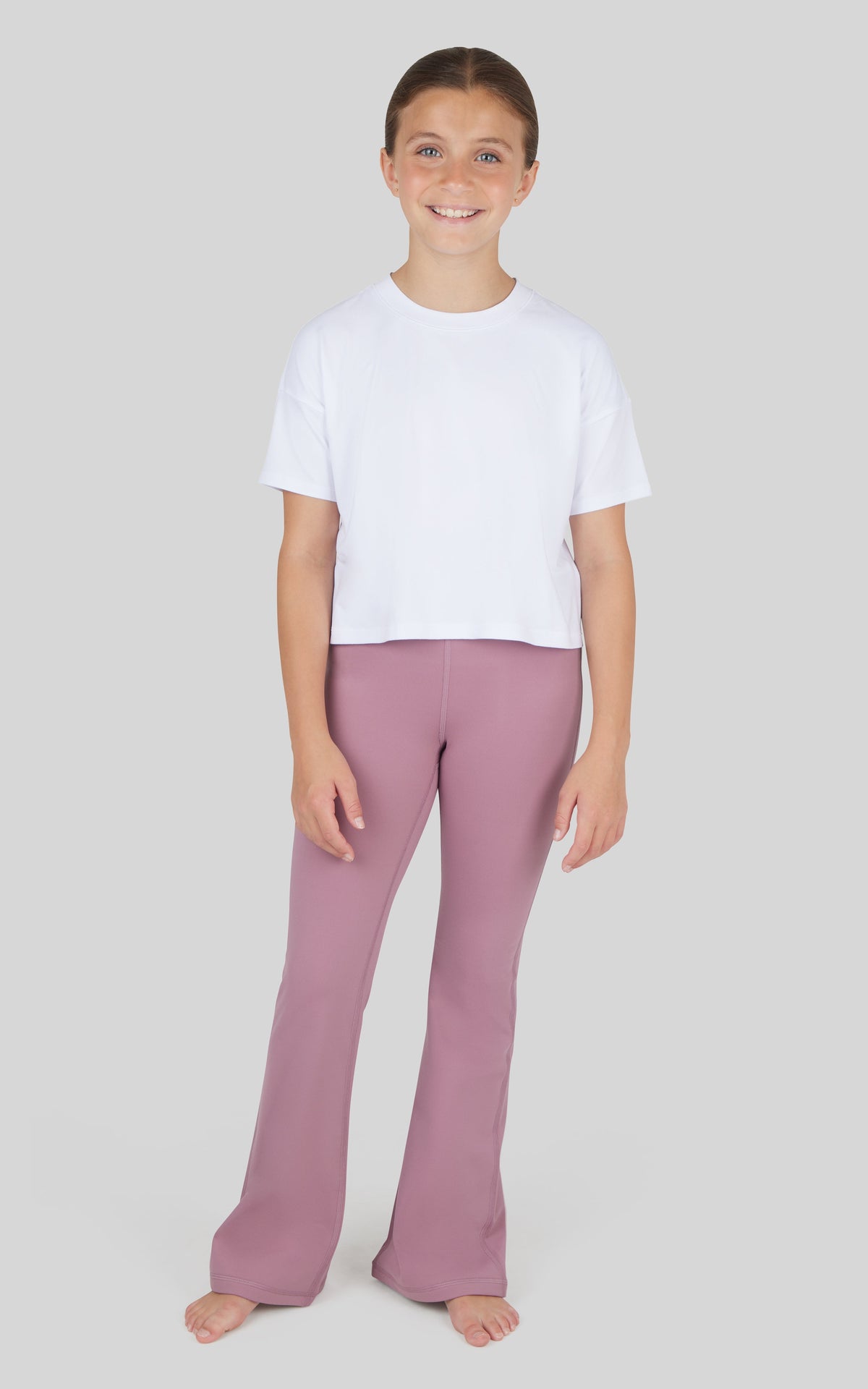 90 Degree by Reflex Girls 2 Pack Polarlux Everyday Full Length Tight and Polarlux Everyday Flared Leg Pant