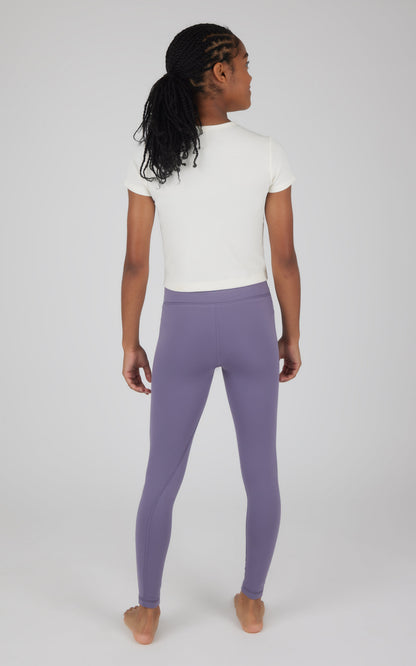 90 Degree by Reflex Girls 2 Pack Polarlux Madison Basic Crossover Waist Legging and Polarlux Everday Ankle Legging