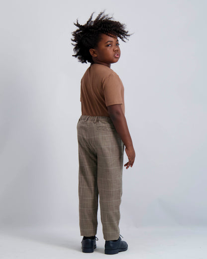 Gingerbread Ribbed Button Top