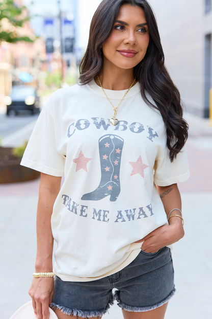 Cowboy Take Me Away Ivory Graphic Tee