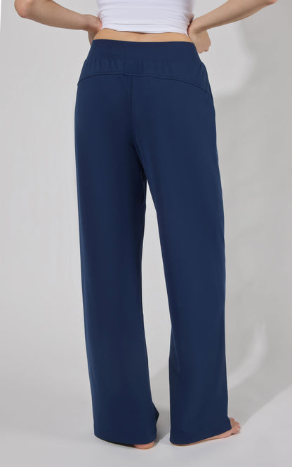 90 Degree by Reflex Lux Park Ave Wide Leg Pleated Pant W/ Side Pockets
