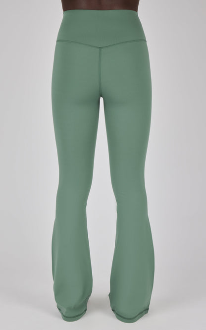 90 Degree by Reflex Lux Madison Crossover Elastic Free Waist 31 1/2 inch Flare Leg Pant