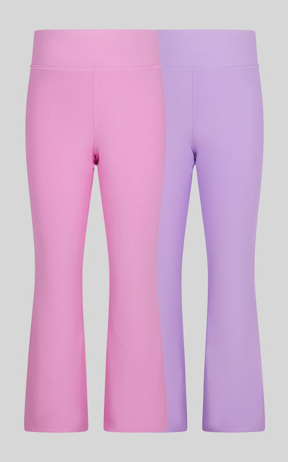 90 Degree by Reflex 4-6X 2 PK Ribbed Everyday Flared Leg Pant
