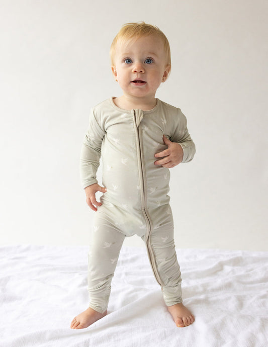 Elevated Faith Peace Bamboo Convertible Footed Onesie