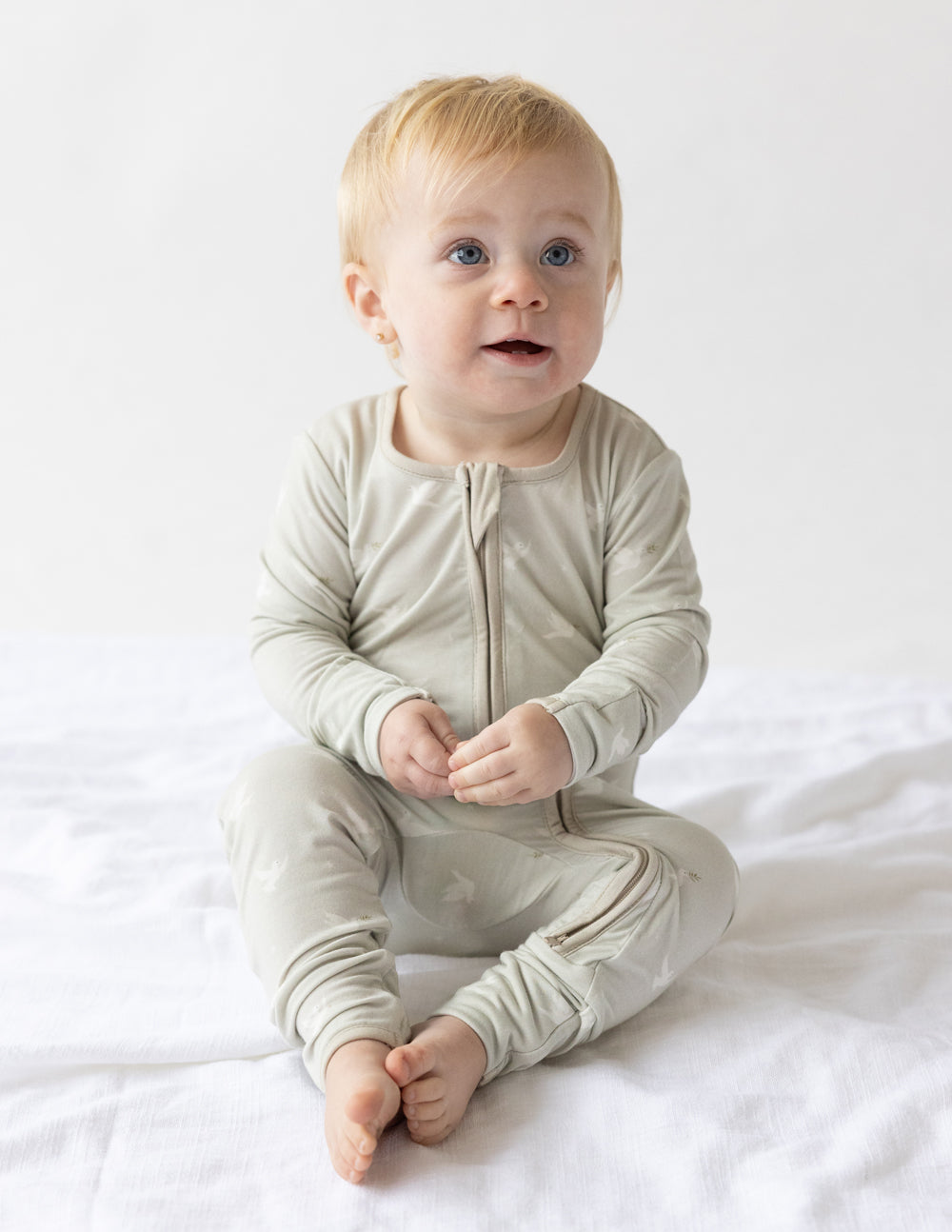 Elevated Faith Peace Bamboo Convertible Footed Onesie