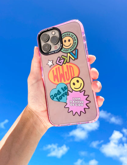 Elevated Faith Pink Sticker Collage Phone Case