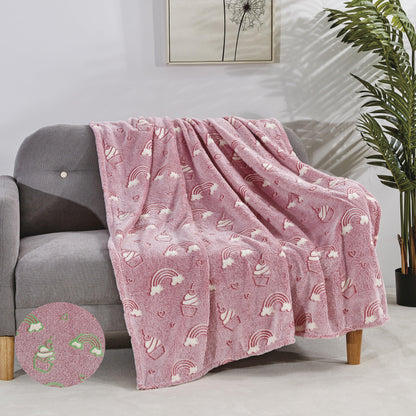 Elegant Comfort Glow In the Dark 50" x 60" Throw Blanket - Velvety Feel, 50 X 60 inches