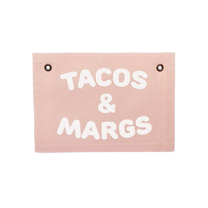 Frankie Jean Tacos & Margs Small Canvas Flag